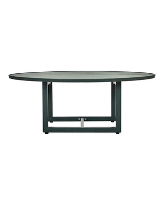 Salontafel Helo groen rond 120cm - outdoor van House Doctor, schuin bekeken met vorm en afwerking zichtbaar