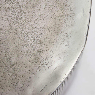 Salontafel Rota geborsteld zilver 35cm van House Doctor, met een close-up van de afwerking