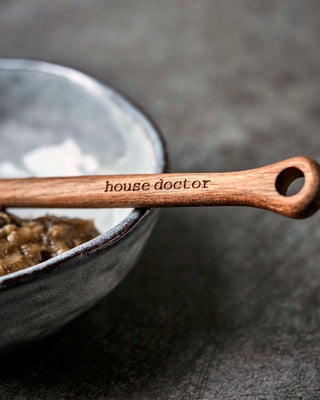 Serveerlepels Aya hout - 4 stuks van House Doctor, in een gestileerde detailopstelling