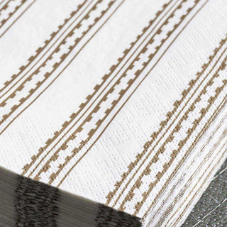 Servetten Trace bruin - 40 stuks van House Doctor, van dichtbij met materiaal en textuur zichtbaar
