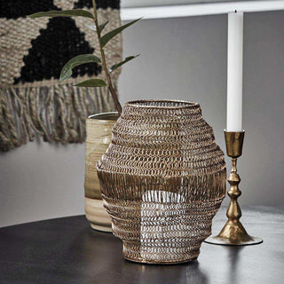 Portavelas Amfi oro antiguo 22cm - Het Adres