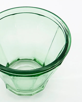 Sfeerlicht Fren groen glas 7cm van House Doctor, van bovenaf met vorm en indeling zichtbaar