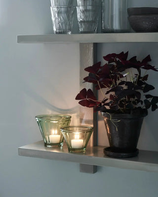 Sfeerlicht Fren groen glas 9cm van House Doctor, toegepast in een sfeervolle interieursetting
