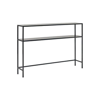 Zwarte metalen sidetable Fari van House Doctor met twee open legplanken