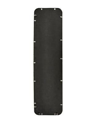 Spiegel Mirror geborstelde zilver 35x130cm van House Doctor, recht van voren met vorm en afwerking zichtbaar
