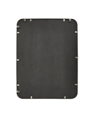 Spiegel Mirror met geborsteld zilver 60x80cm van House Doctor, recht van voren met vorm en afwerking zichtbaar