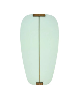 Spiegel ovaal met gouden clips 55x100cm van House Doctor, recht van voren met vorm en afwerking zichtbaar