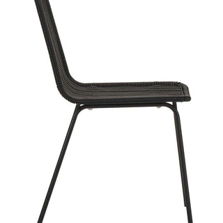 Stoel Haput zwart 82cm van House Doctor, met een close-up van de afwerking