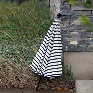 Beach and garden parasol Oktogon black 180cm - Het Adres