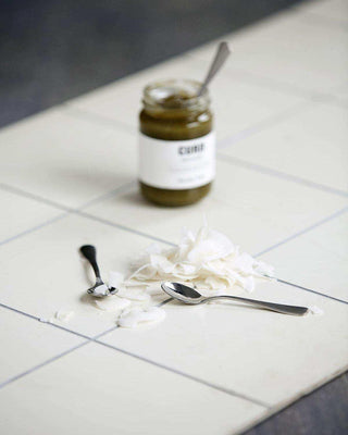 Theelepel Brush zilver van House Doctor, van bovenaf met vorm en indeling zichtbaar