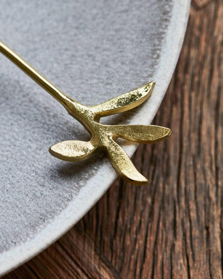 Theelepels Spoon goud - 4 stuks van House Doctor, in een gestileerde detailopstelling
