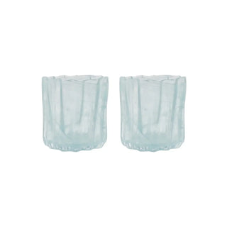 Theelichthouder Curl blauw 10cm - 2 stuks van House Doctor, duidelijk als hoofdfoto afgebeeld