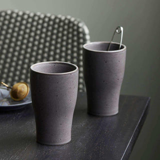 Thermal mug Liss dark grey 14cm - set of 2 - Het Adres