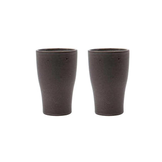 Thermo mug Liss dark grey 14cm - 2 pieces - Het Adres