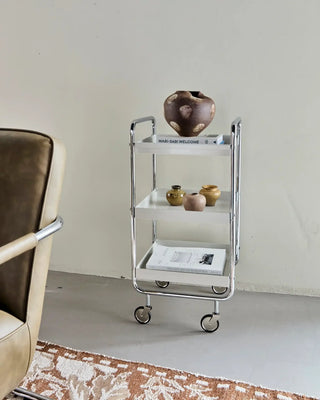 Trolley Roll zilver 42cm van House Doctor, toegepast in een sfeervolle interieursetting