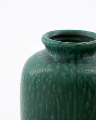 Vaas Casa groen 14cm van House Doctor, van dichtbij met materiaal en afwerking zichtbaar