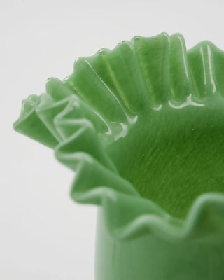 Vaas Flee groen glas 20cm van House Doctor, van dichtbij met materiaal en afwerking zichtbaar