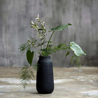 Vase Groove noir 35cm - Het Adres