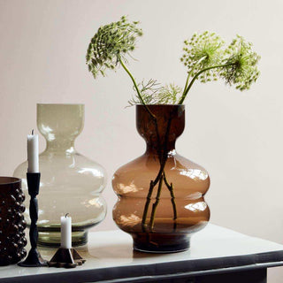 Vase Organi ambre 35cm - Het Adres