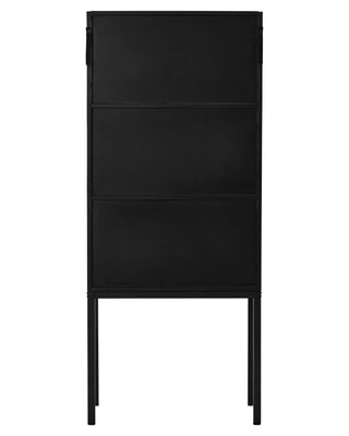 Vitrinekast Cabin zwart 168cm van House Doctor, recht van voren met vorm en afwerking zichtbaar