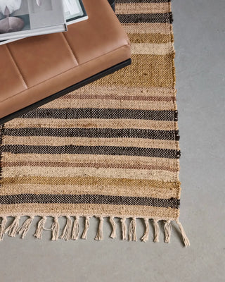 Vloerkleed Listra Multi 60x90 cm van House Doctor, toegepast in een stijlvolle woonkamer