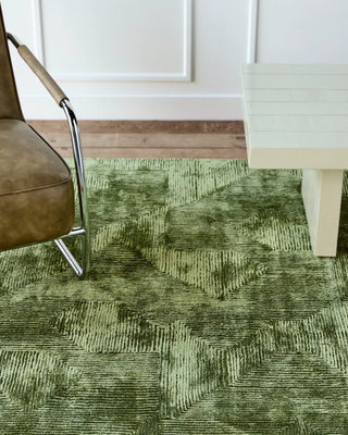 Vloerkleed Shine Groen 160x230 cm van House Doctor, toegepast in een sfeervolle interieursetting