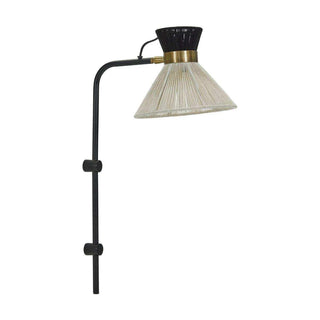 Wandleuchte Cord schwarz 54cm - Het Adres