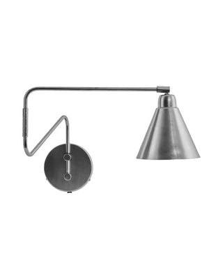 Wandlamp Game geborstelde zilveren afwerking 76cm van House Doctor, duidelijk als hoofdfoto afgebeeld