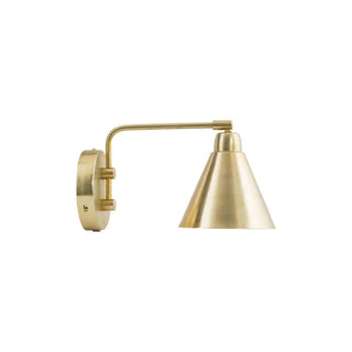 House Doctor Game wandlamp met ronde wandplaat, gebogen arm en conische kap