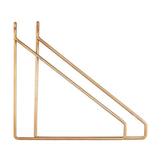 Set messing wandplankbeugels van House Doctor op witte achtergrond