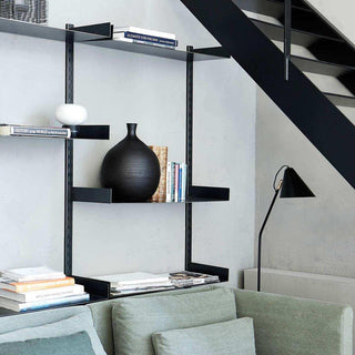 Estante de pared Fari negro 20cm - Het Adres