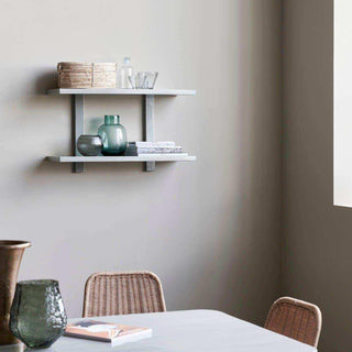 Étagère murale Sheo gris 75cm - 2 étagères - Het Adres