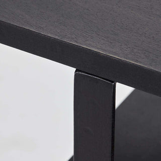 Wandtafel Woda zwart 90cm van House Doctor, recht van voren met vorm en afwerking zichtbaar