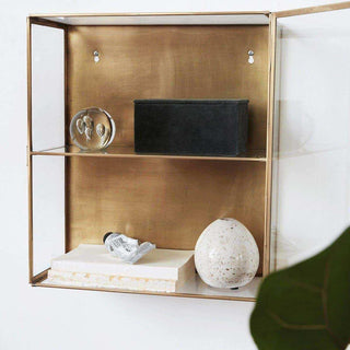 Vetrina da parete in vetro ottone 40cm - Het Adres