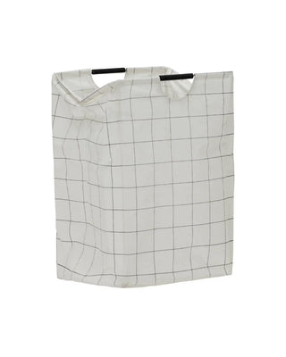 Waszak Squares wit 40x60cm van House Doctor, recht van voren met vorm en afwerking zichtbaar