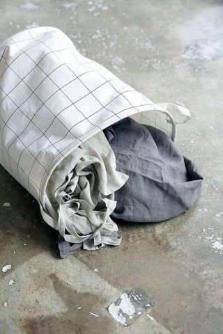 Sacca per il bucato Squares bianco nero - Het Adres