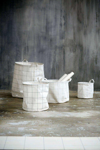 Sacca per il bucato Squares bianco nero - Het Adres