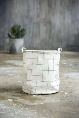 Sacca per il bucato Squares bianco nero - Het Adres
