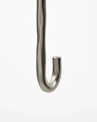 Welo haak in geborsteld zilver 10cm van House Doctor, schuin bekeken met vorm en afwerking zichtbaar