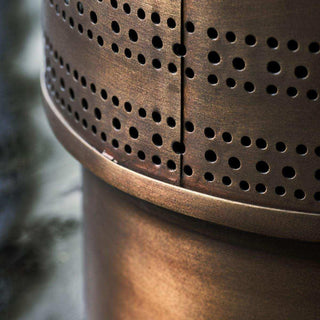 Windlicht Mesu antiek bruin 34cm van House Doctor, van dichtbij met materiaal en textuur zichtbaar