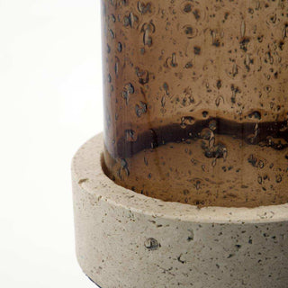 Windlicht Rivo bruin 13cm van House Doctor, van dichtbij met materiaal en afwerking zichtbaar