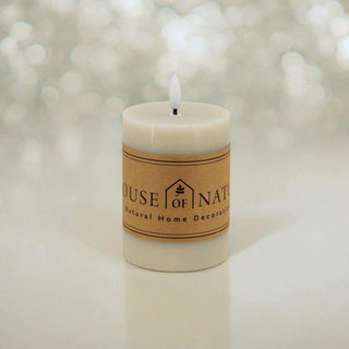 Basic LED candle beige 10cm - Het Adres