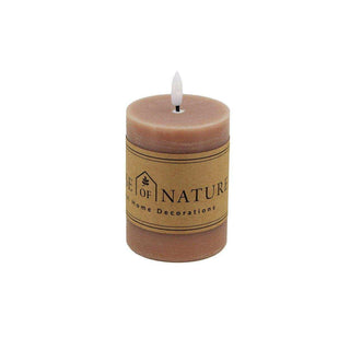 Basic LED candle brown 10cm - Het Adres