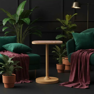 Bijzettafel Avondale geel 50cm van House of Nature, toegepast in een sfeervolle interieursetting