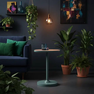 Bijzettafel Avondale turquoise 40cm van House of Nature, toegepast in een sfeervolle interieursetting