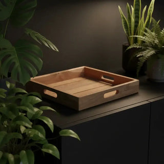 Dienblad Pure Essence 35x35cm van House of Nature, in een gestileerde detailopstelling