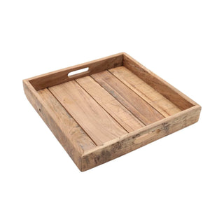 Dienblad Pure Essence 40x40cm van House of Nature, schuin bekeken met vorm en afwerking zichtbaar
