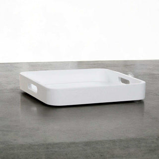Dienblad Yunga wit 30x30cm van House of Nature, van dichtbij met materiaal en afwerking zichtbaar