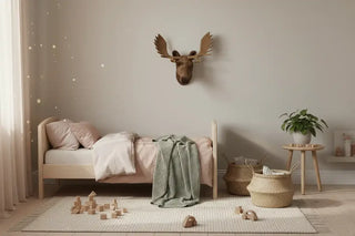 Eland hoofd 34cm van House of Nature, van dichtbij met materiaal en afwerking zichtbaar