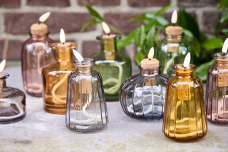 Glow Jars led buitenkaarsen set 12cm van House of Nature, in een gestileerde detailopstelling